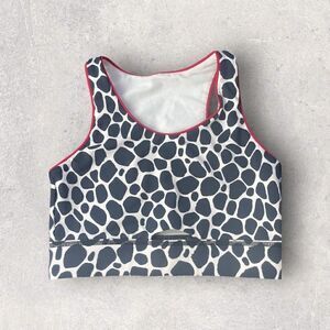 Mono B | EUC Dark Giraffe Peekaboo Racerback Sports Bra Size M